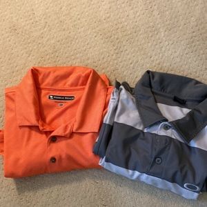 Golf shirt lot.  XL. Oakley and Pebble Beach
